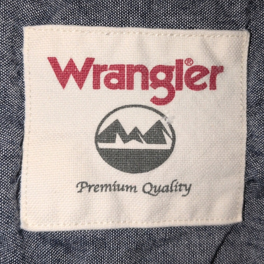 Wrangler Flannel Shirt Mens 2XL Grey Black Plaid Cotton Long Sleeve Workwear - Picture 7 of 10